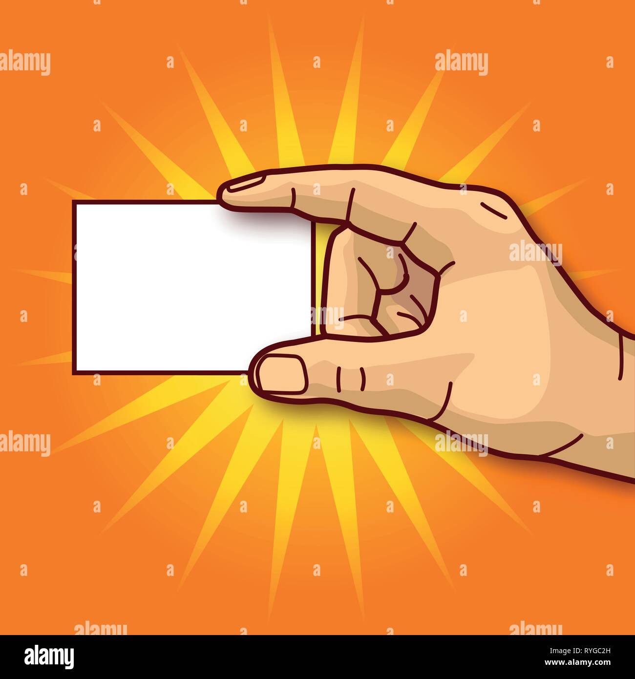 Card human hand holding Stock Vector Images - Alamy