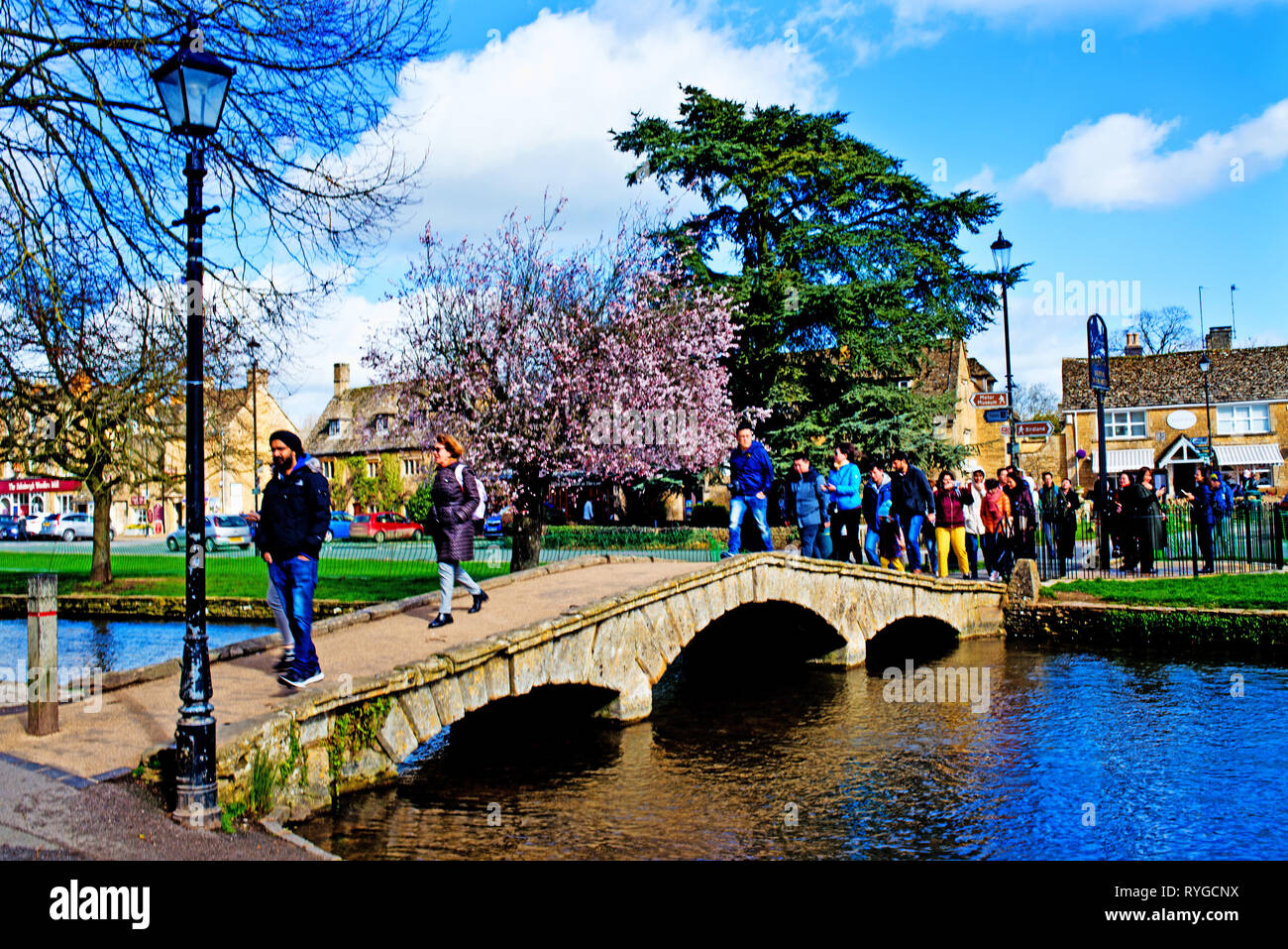 Bourton On The Water Bridge Over River Windrush Cotswolds Bourton On The Water Bridge Over River Windrush Cotswolds