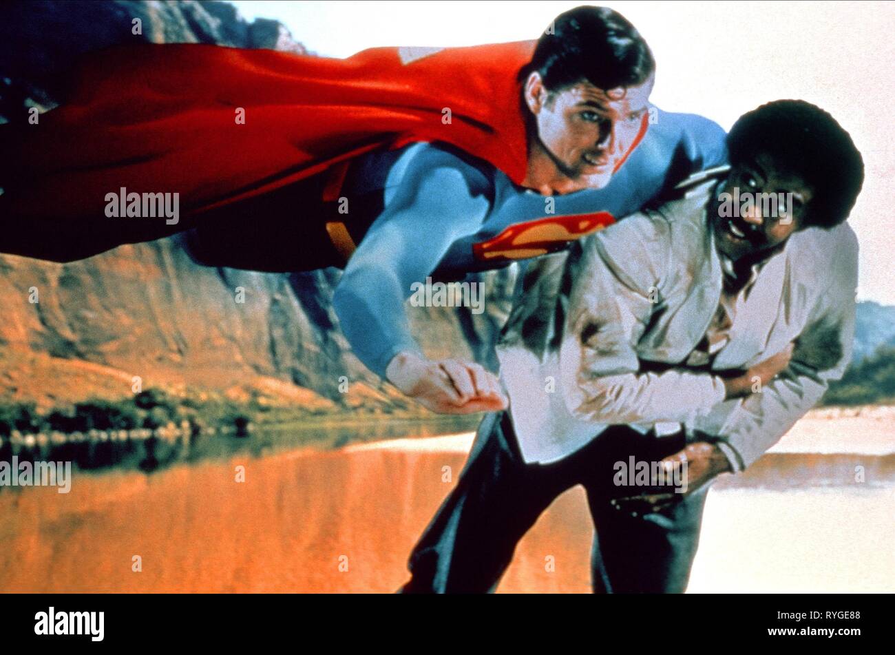 CHRISTOPHER REEVE, RICHARD PRYOR, SUPERMAN III, 1983 Stock Photo