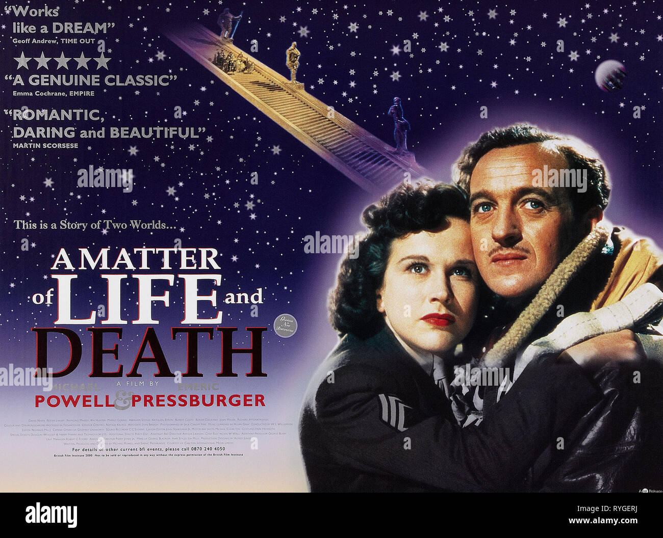 MOVIE POSTER, A MATTER OF LIFE AND DEATH, 1946 Stock Photo
