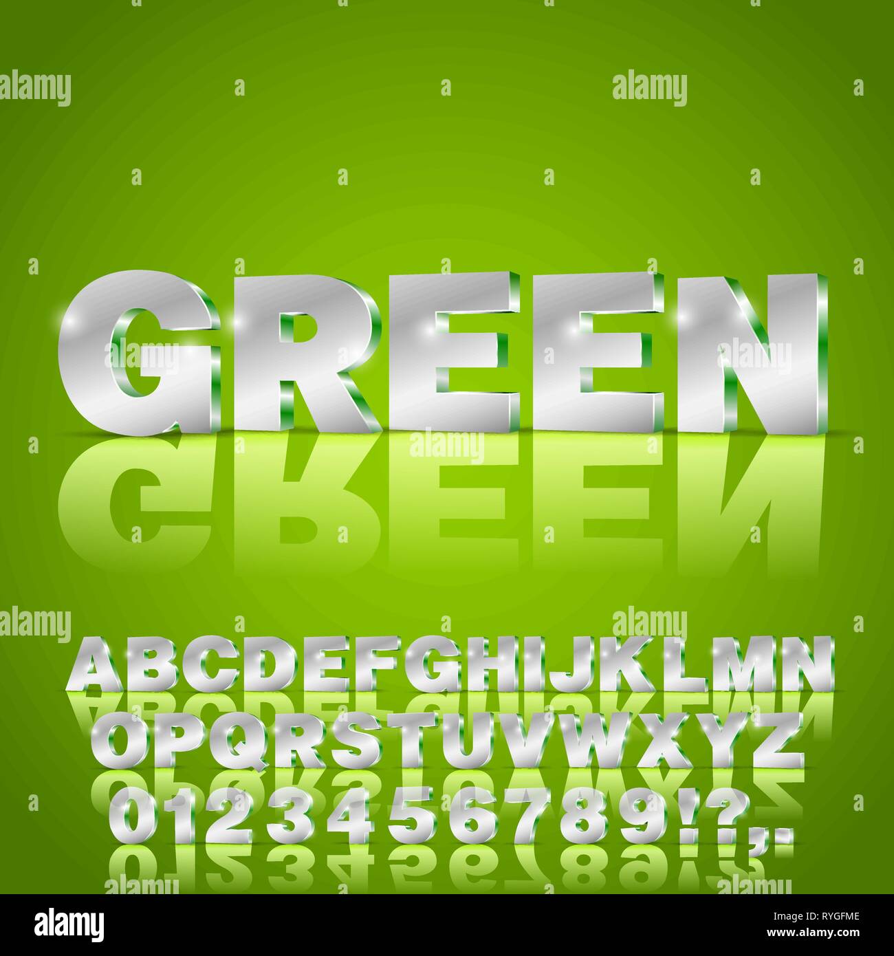 alphabet vector font Stock Vector