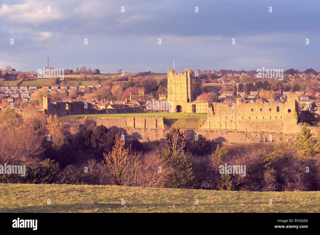 Richmond Castle, North Yorkshire, England, UK Stock Photo