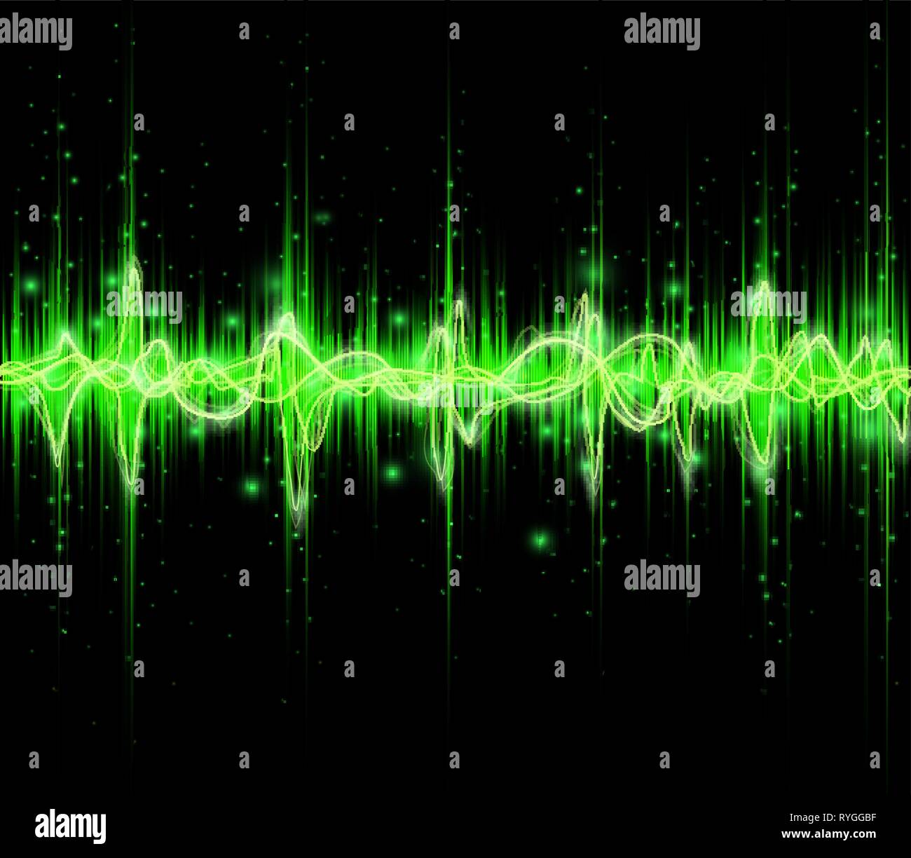 music sound waves Stock Vector