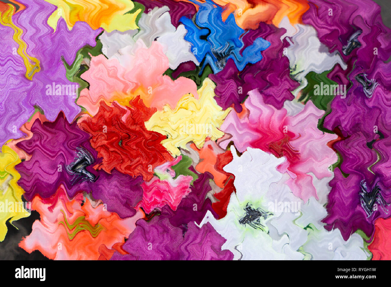 abstract background of colored cubes attire bedding carpet Stock Photo