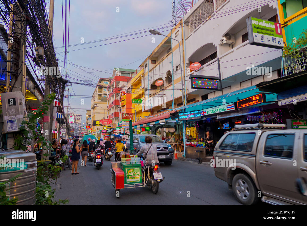 Soi Buakhao, Pattaya, Thailand Stock Photo