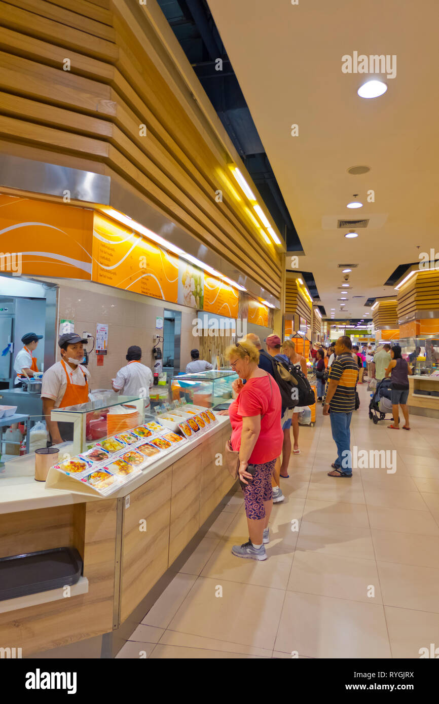 Food court, Central Festival shopping centre, Pattaya, Thailand Stock Photo