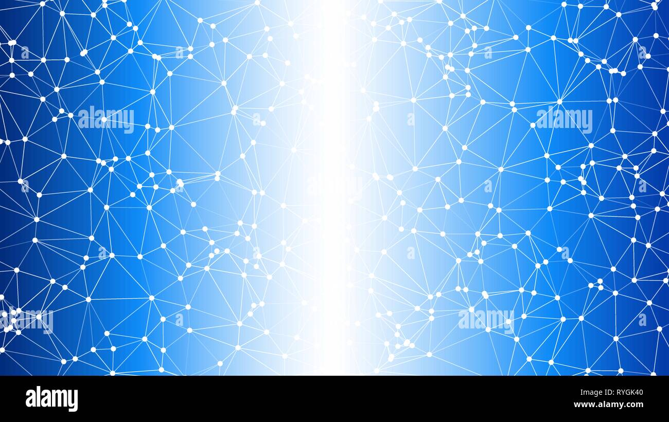 Technology science vector idea, abstract triangles and dots Stock Vector