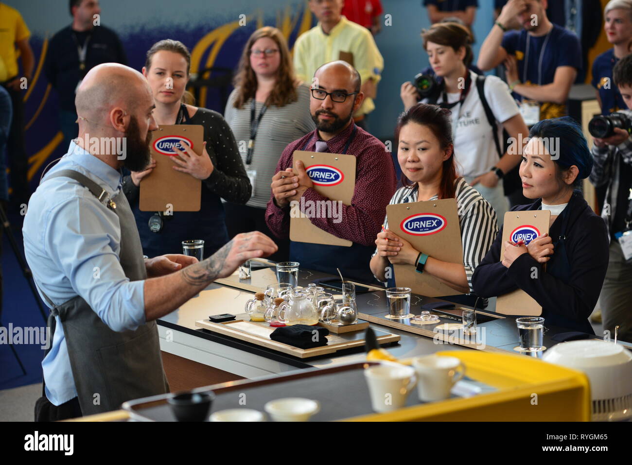 Moment of the World Barista Championship, coffeemakers professional