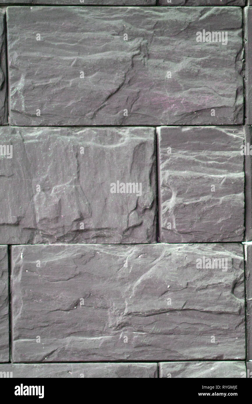 Dark grey black slate background or texture. black stone Stock Photo