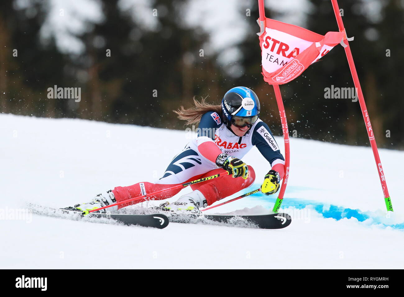 UK's Alex Tilley competes in the Alpine Skiing World Cup event (women's  giant slalom) in Spindleruv Mlyn, Czech Republic, March 8, 2019. (CTK  Photo/I Stock Photo - Alamy