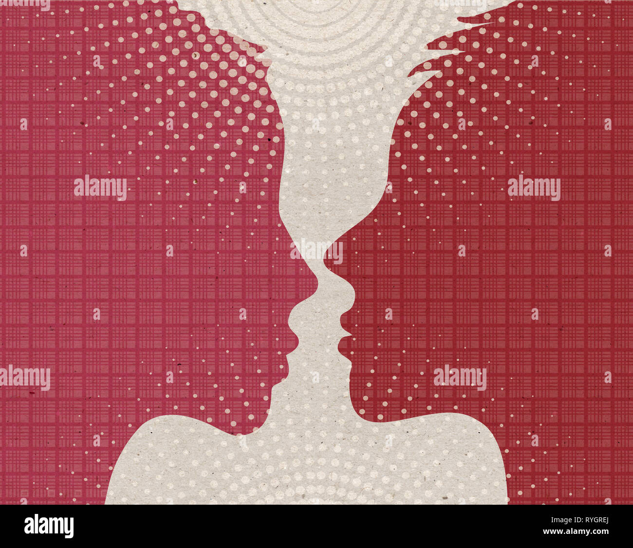 Women silhouette profile hi-res stock photography and images - Alamy