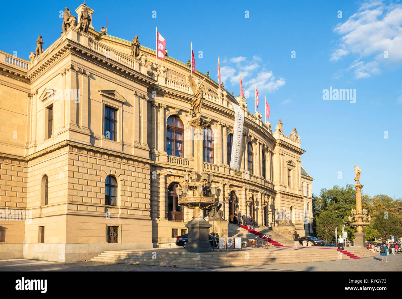Prague Rudolfinum concert hall a music auditorium on Jan Palach Square Prague Czech Republic EU europe Stock Photo