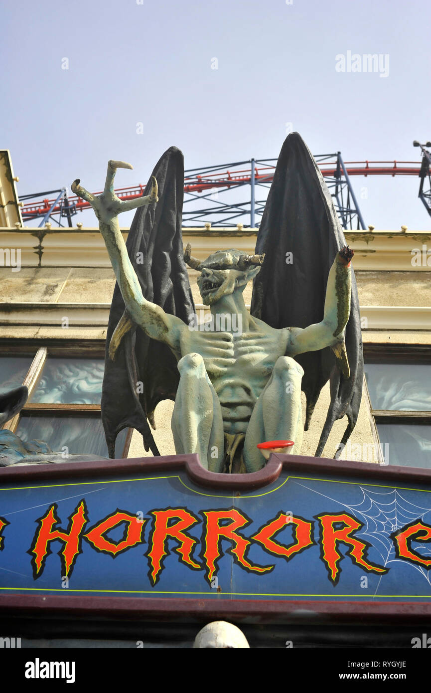 The Horror Crypt on Blackpool Pleasure Beach Stock Photo