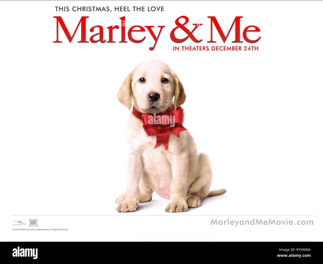 Marley Poster Marley And Me 2008 Stock Photo Alamy
