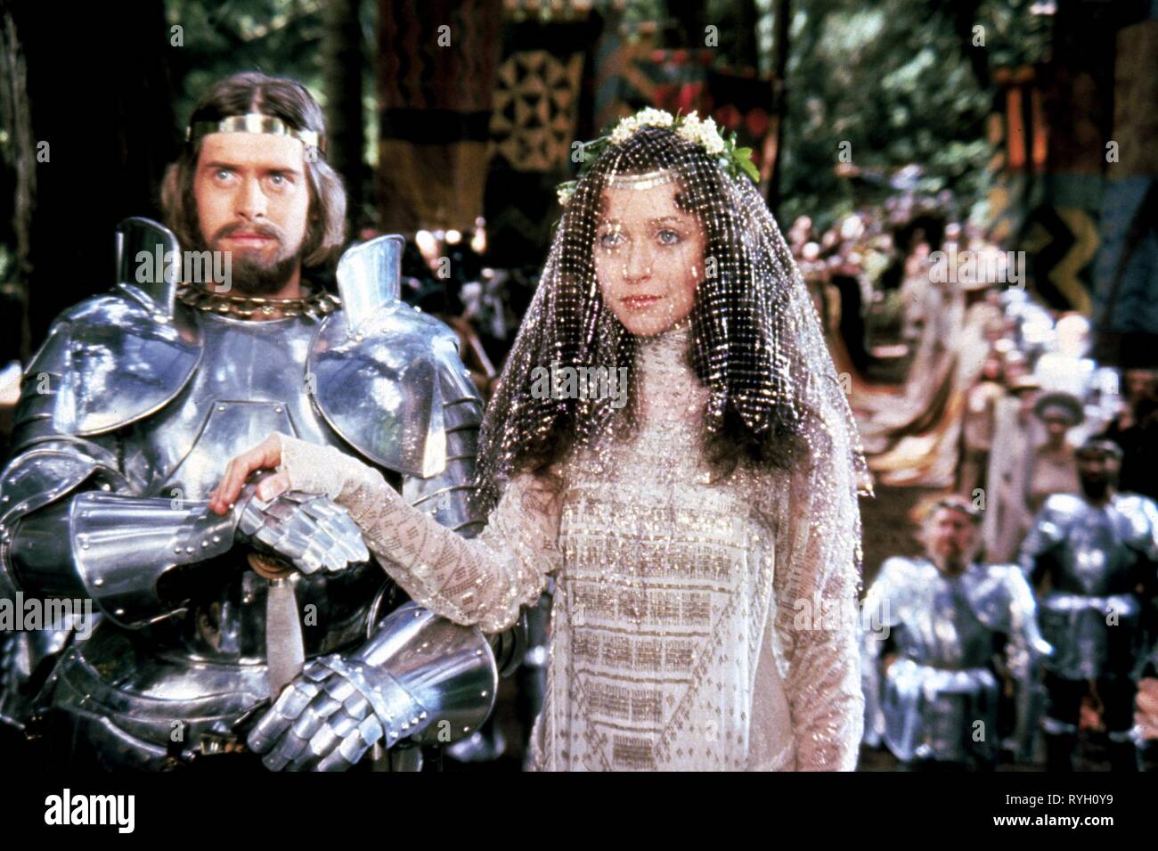 NIGEL TERRY, CHERIE LUNGHI, EXCALIBUR, 1981 Stock Photo