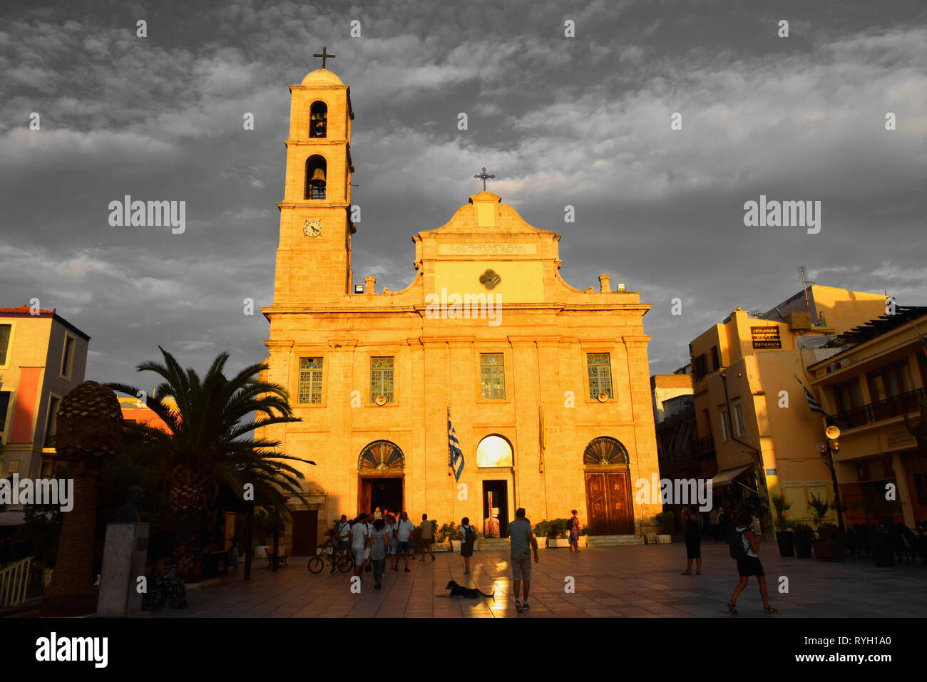 chania ,crete - church on main city square 2018 Stock Photo