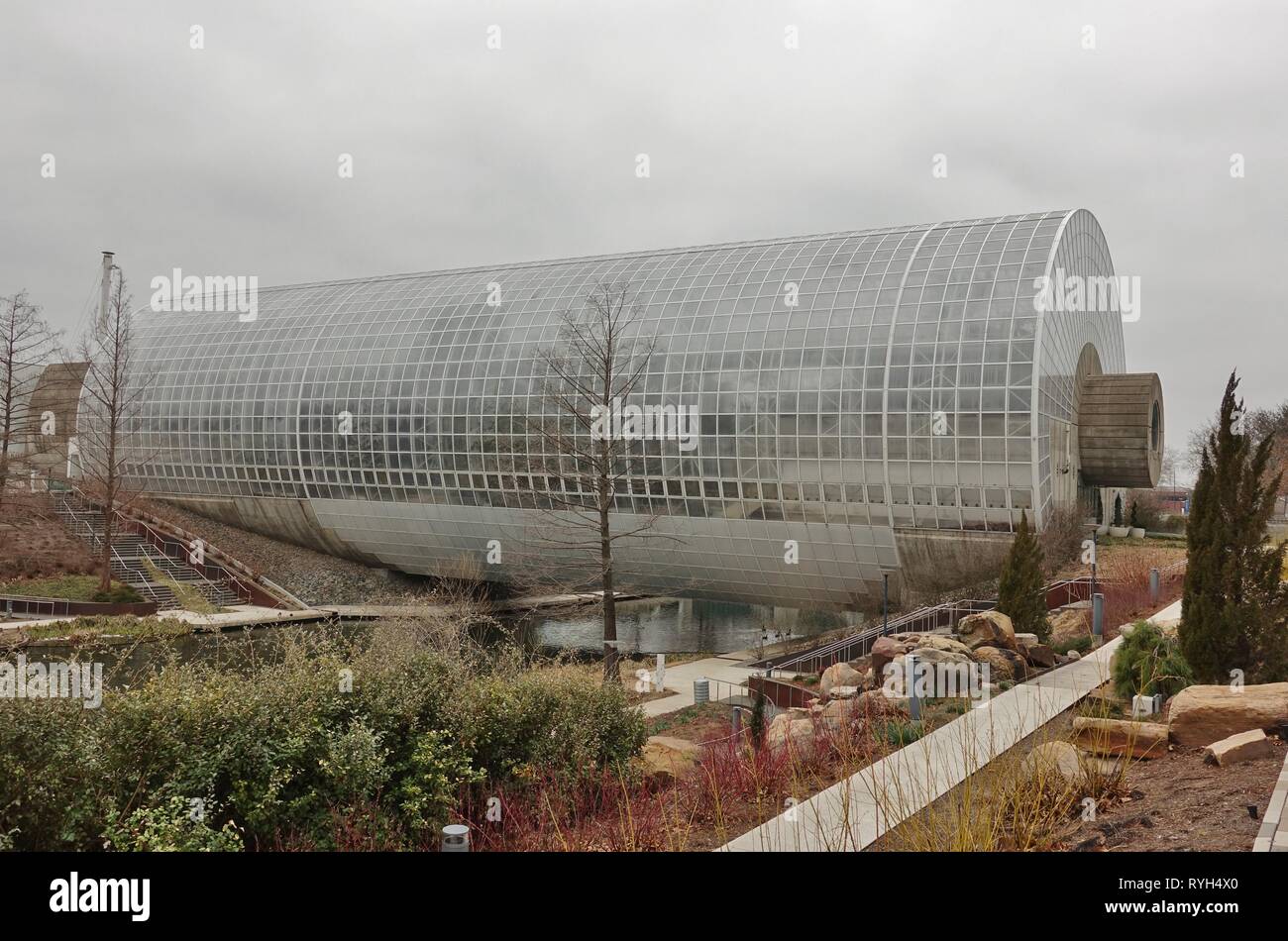 OKLAHOMA CITY, OK 2 MAR 2019 View of the Myriad Botanical Gardens, an