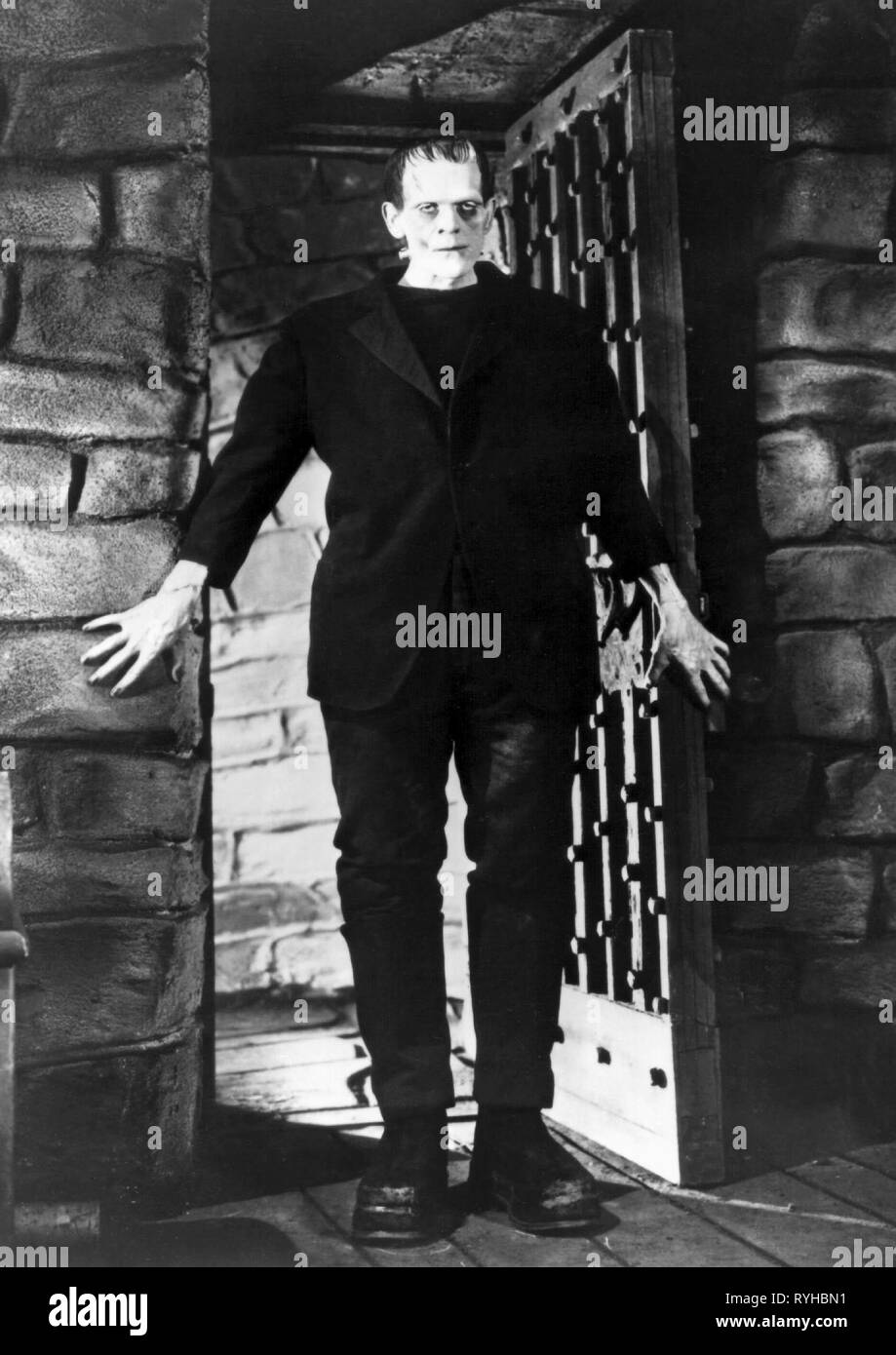 BORIS KARLOFF, FRANKENSTEIN, 1931 Stock Photo