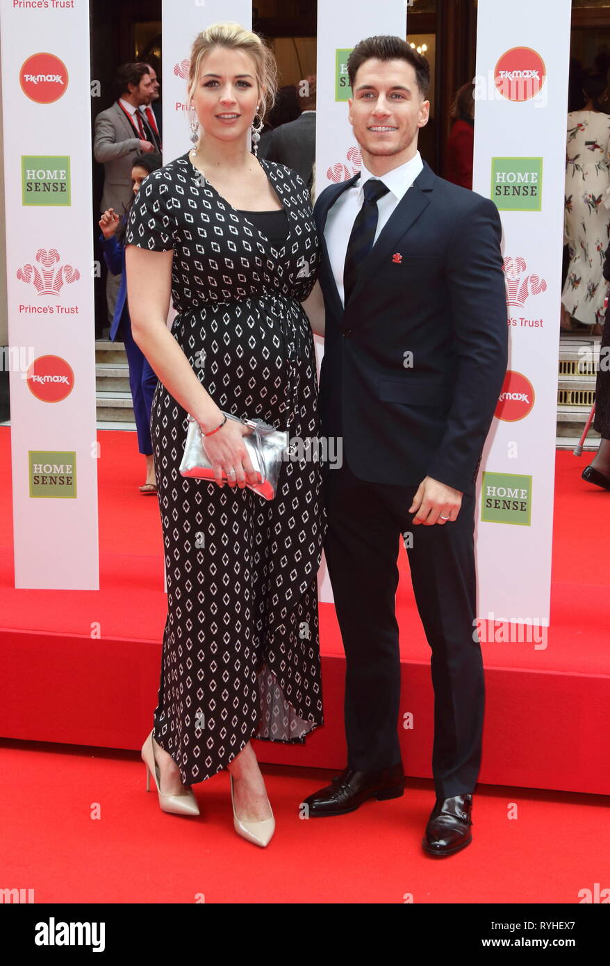 Gemma Atkinson and Gorka Marquez at The Prince's Trust TK Maxx and Homesense Celebrate Success Awards at The London Palladium. Stock Photo