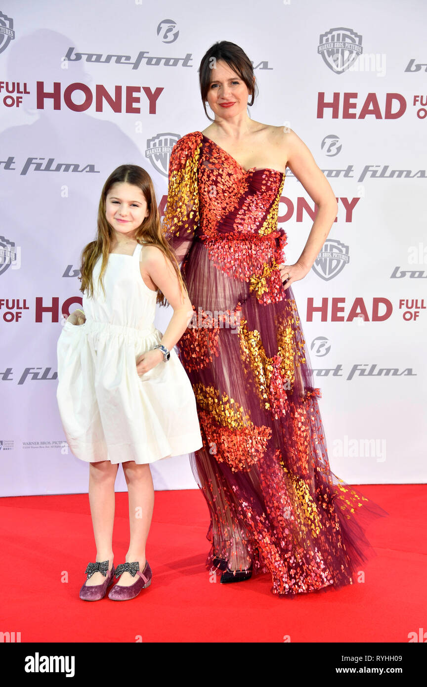 Emily Mortimer and her daughter May Rose Nivola attending the 'Head