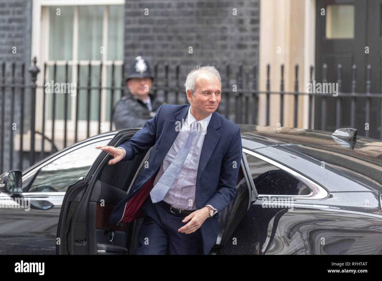 London, UK. 14th March 2019, David Lidinton MP PC, Cabinet minister arrives at a Cabinet meeting at 10 Downing Street, London, UK. Credit: Ian Davidson/Alamy Live News Stock Photo
