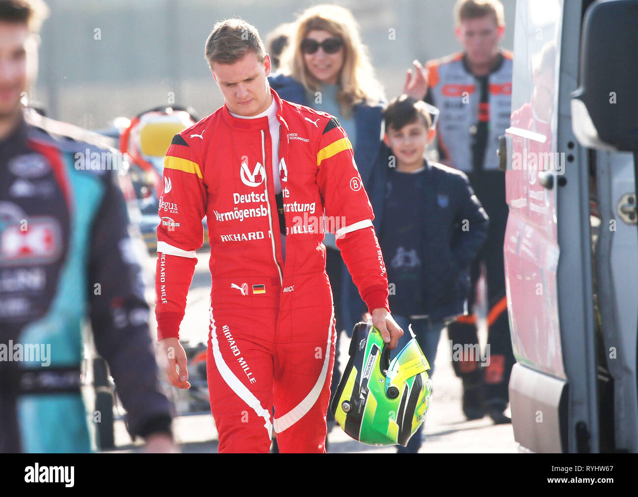 Michael Schumacher's son Mick at the south Garda Karting during kart  practice in Lonato Featuring: Mick Schumacher Where: Lonato, Italy When: 08  Feb 2019 Credit: IPA/WENN.com **Only available for publication in UK,