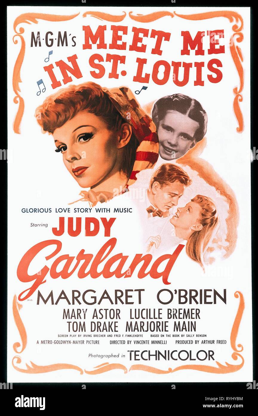 JUDY GARLAND, MARGARET O'BRIEN POSTER, MEET ME IN ST. LOUIS, 1944 Stock Photo