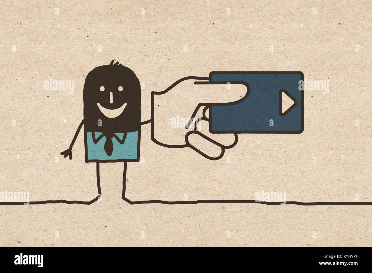 Business man cartoon credit card hi-res stock photography and images ...