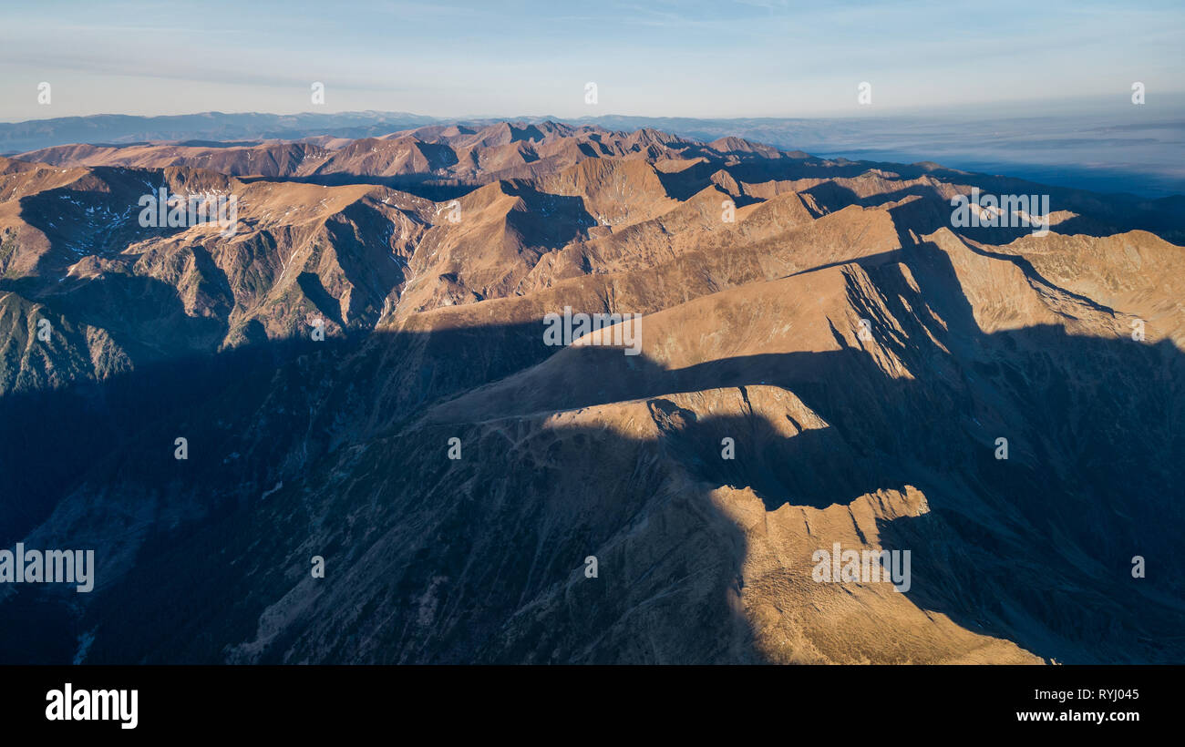 Aerial view sunrise scenic mountains hi-res stock photography and ...