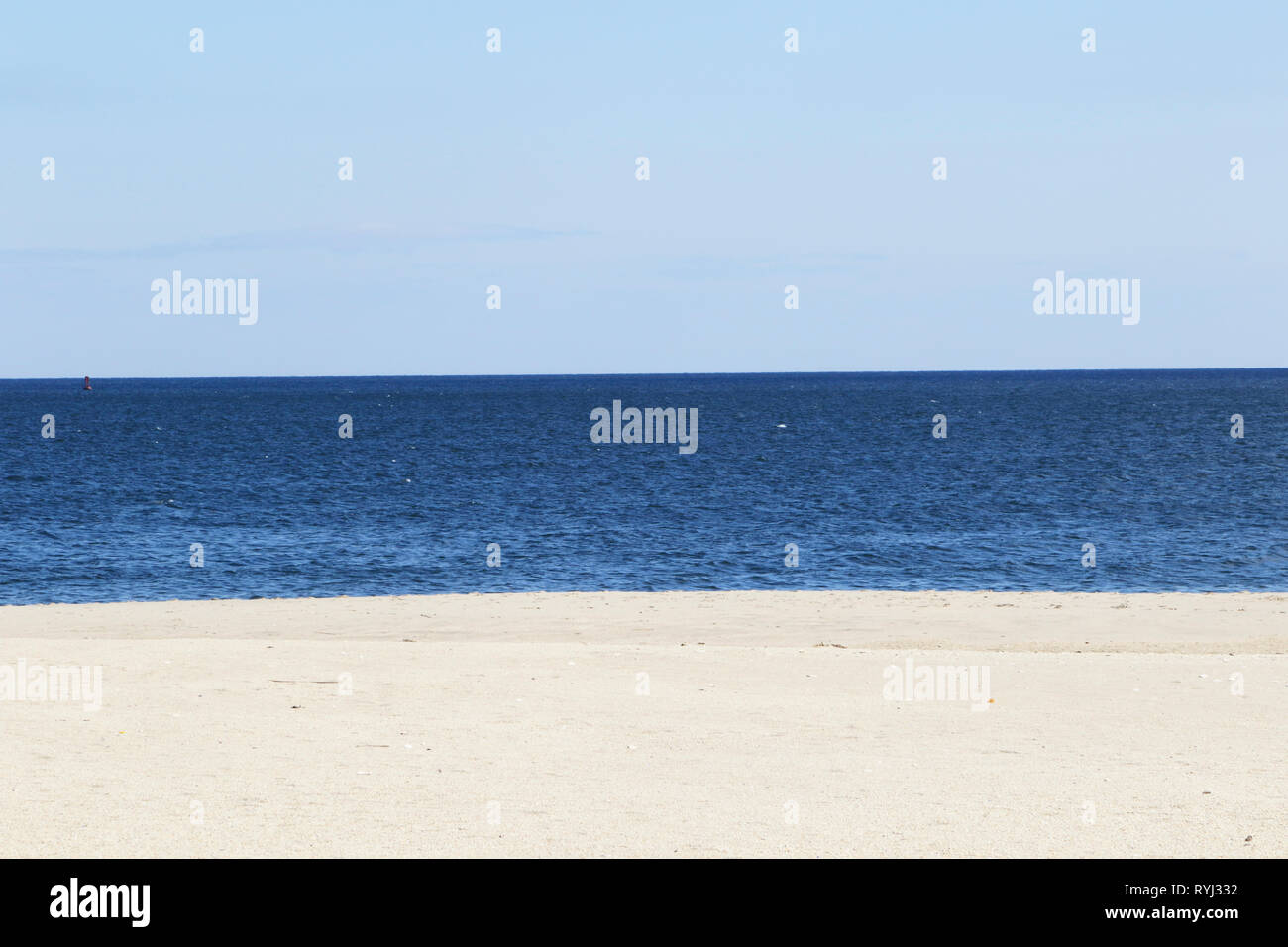 Beach, ocean, sky. Point Pleasant Beach, New Jersey, USA Stock Photo