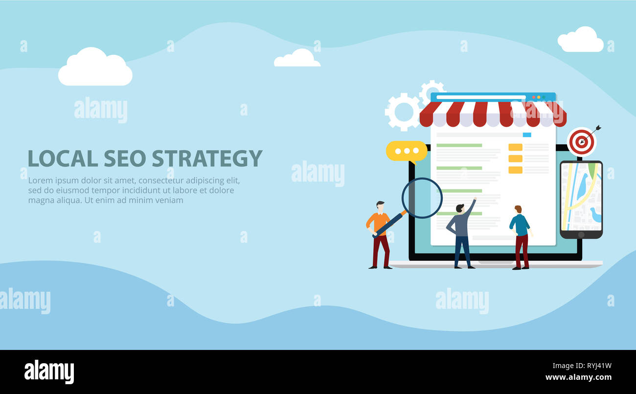 View of local seo market strategy business search engine optimization website ...