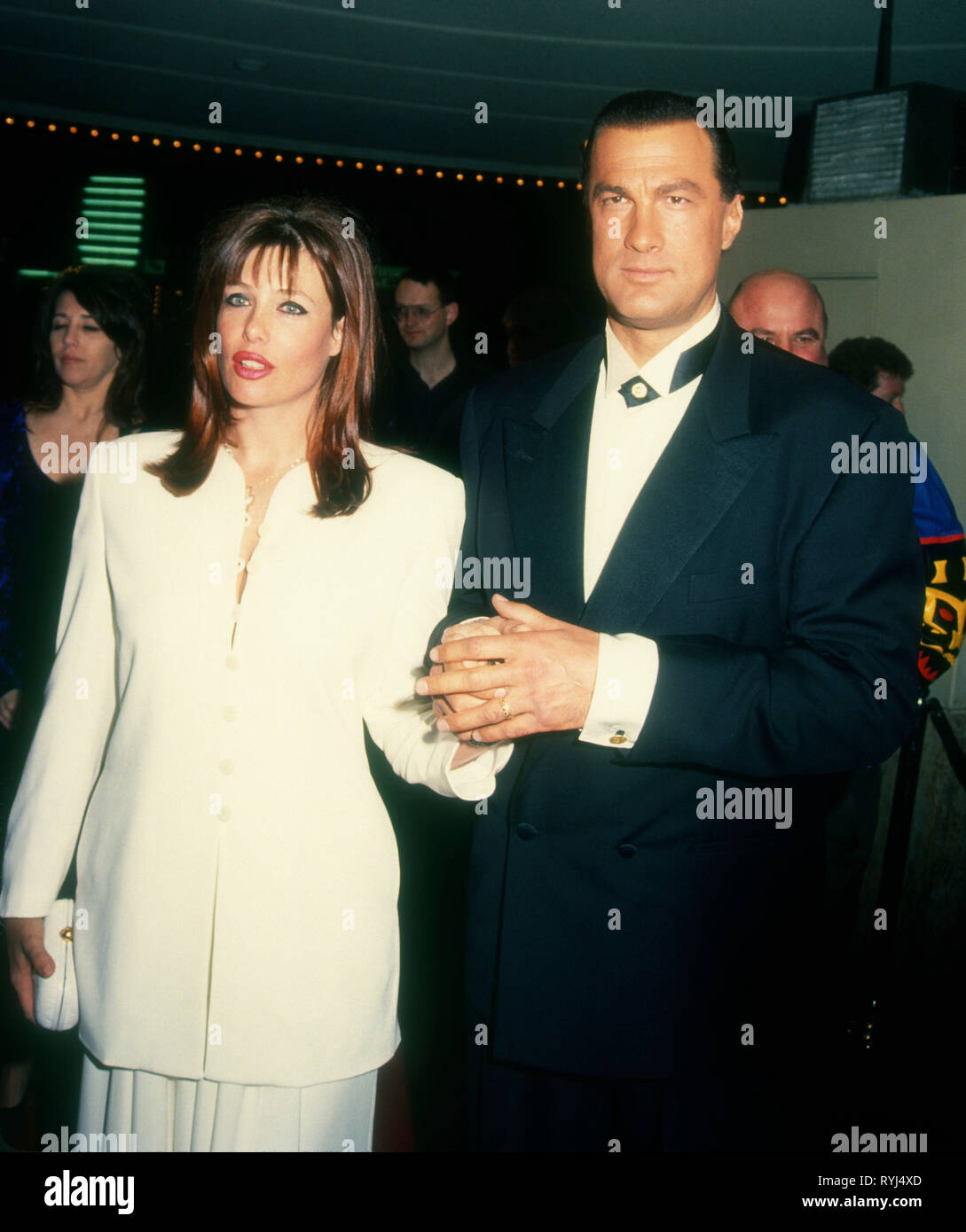 WESTWOOD, CA - FEBRUARY 17: Model Kelly LeBrock and actor Steven Seagal ...