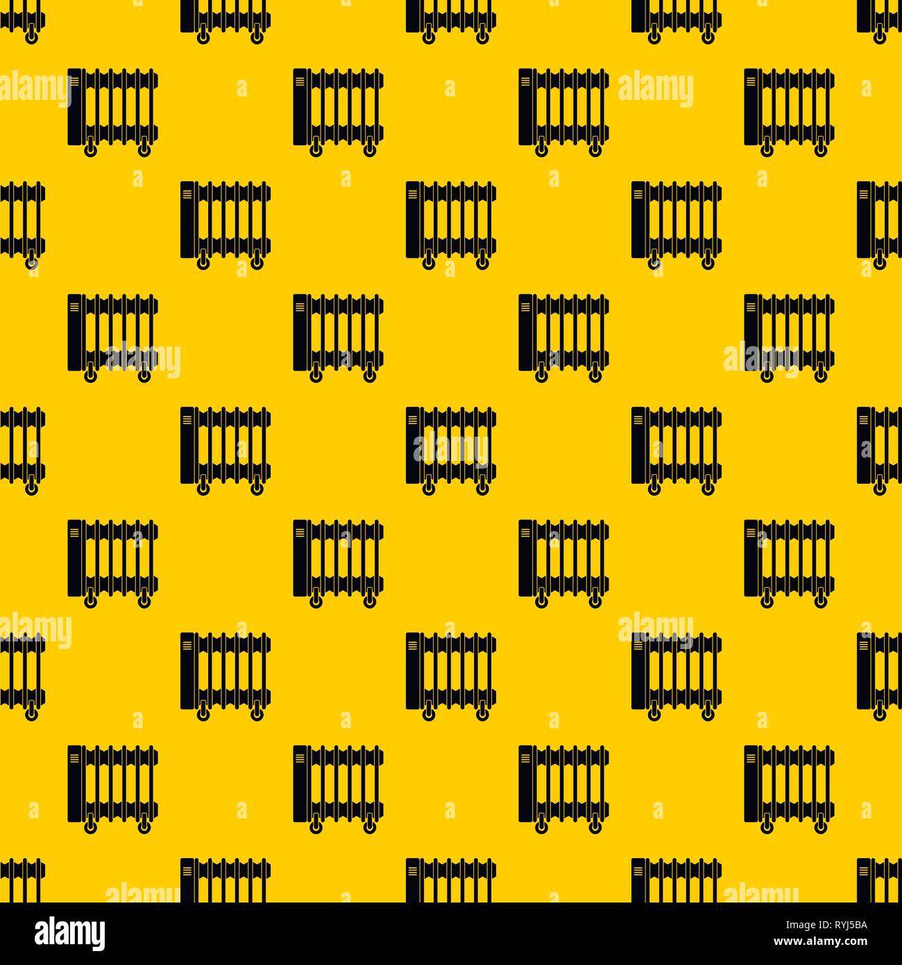 Oil electric heater on wheels pattern vector Stock Vector