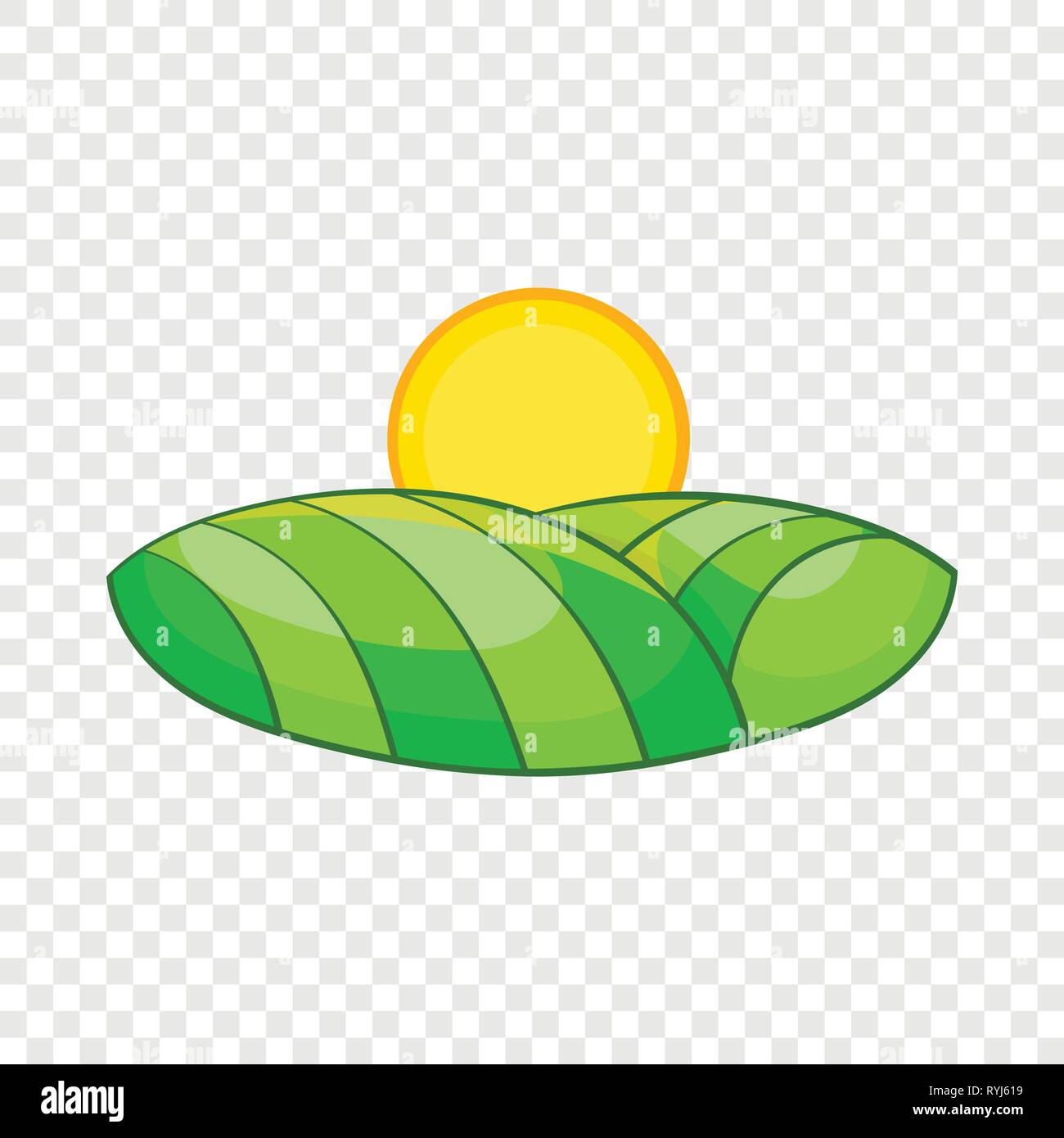 Green and sun icon, cartoon style Stock Vector Image & Art - Alamy