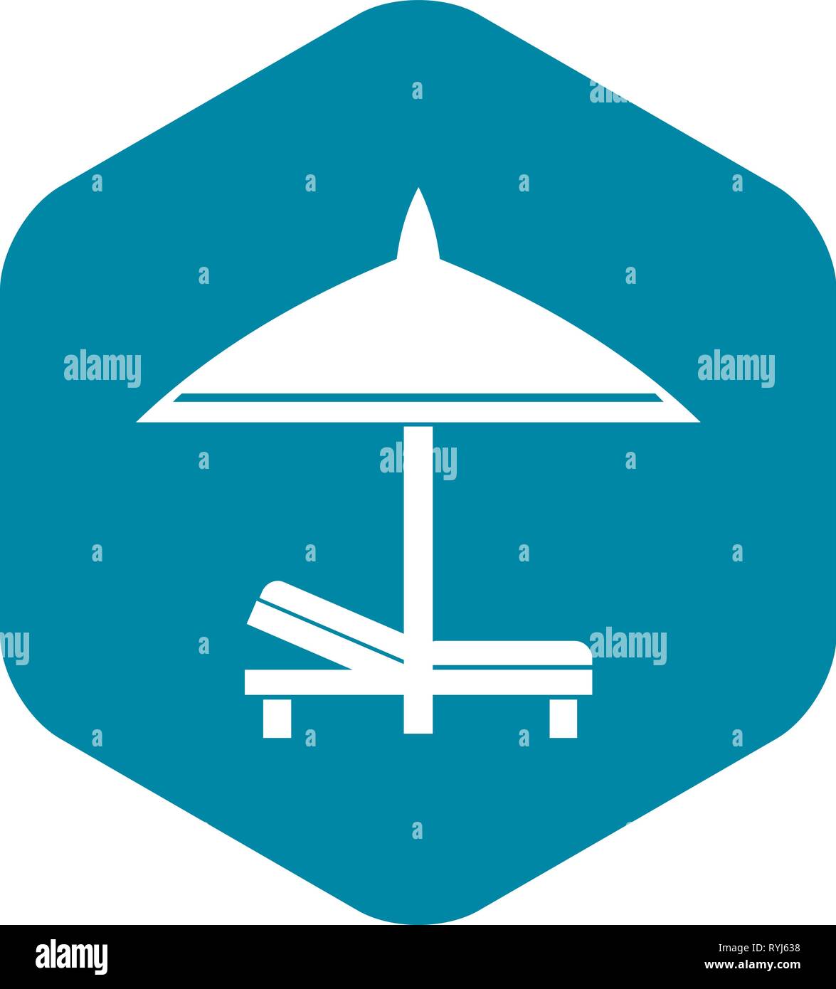 Bench and umbrella icon, simple style Stock Vector Image & Art - Alamy