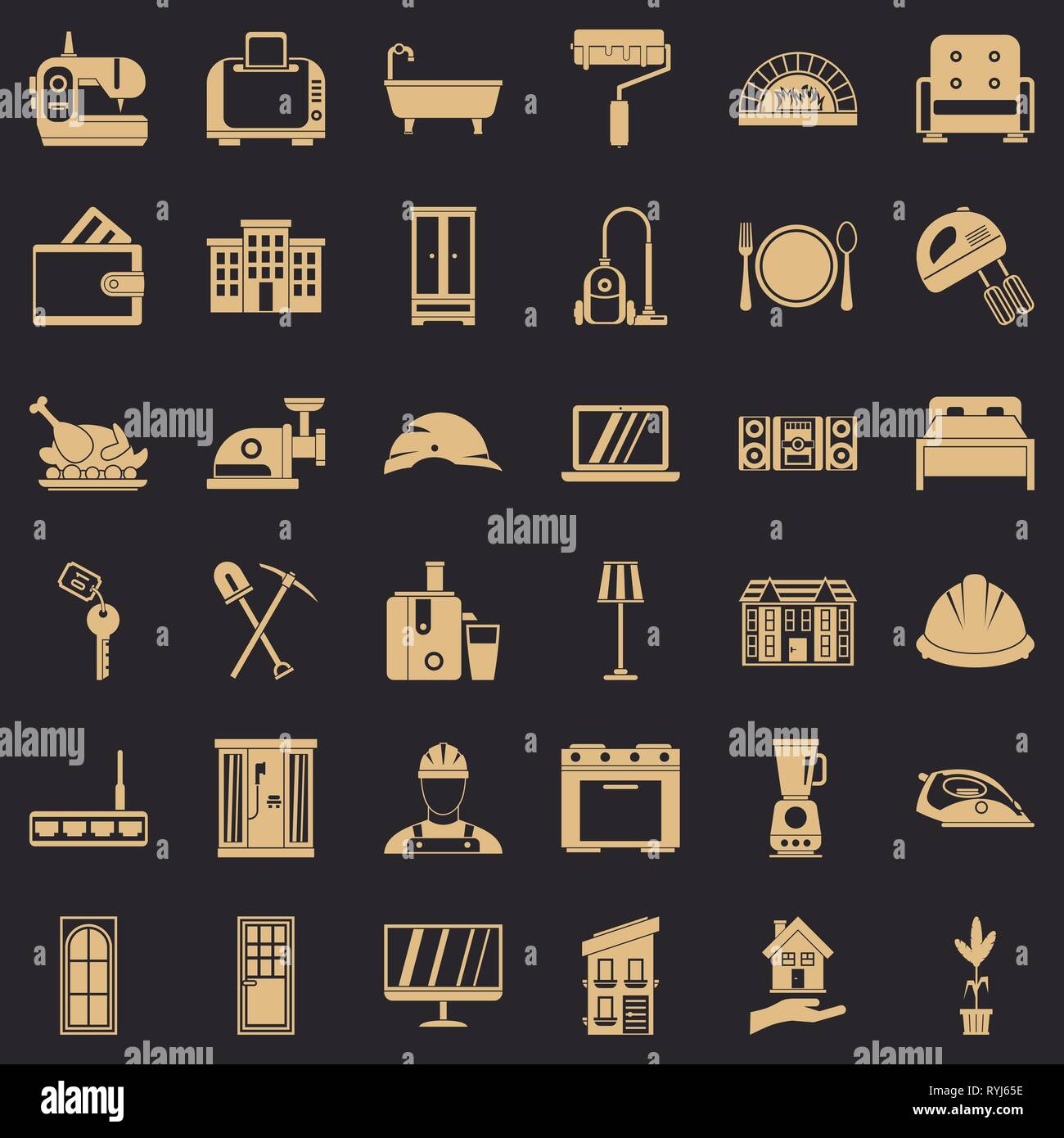 Good house icons set, simple style Stock Vector Image & Art - Alamy