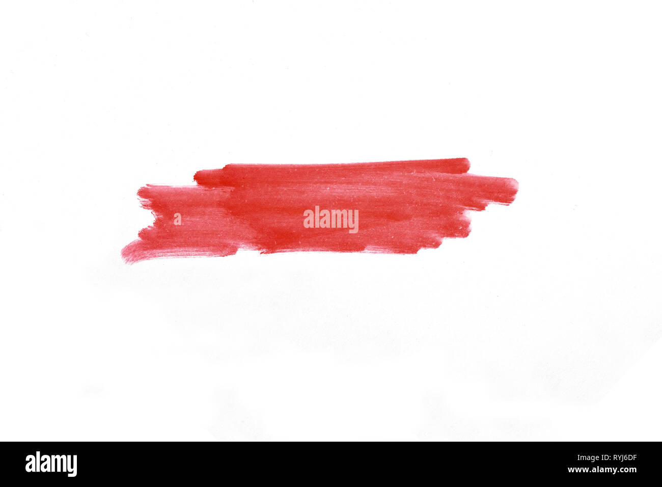 Stripe with a marker over white background Stock Photo