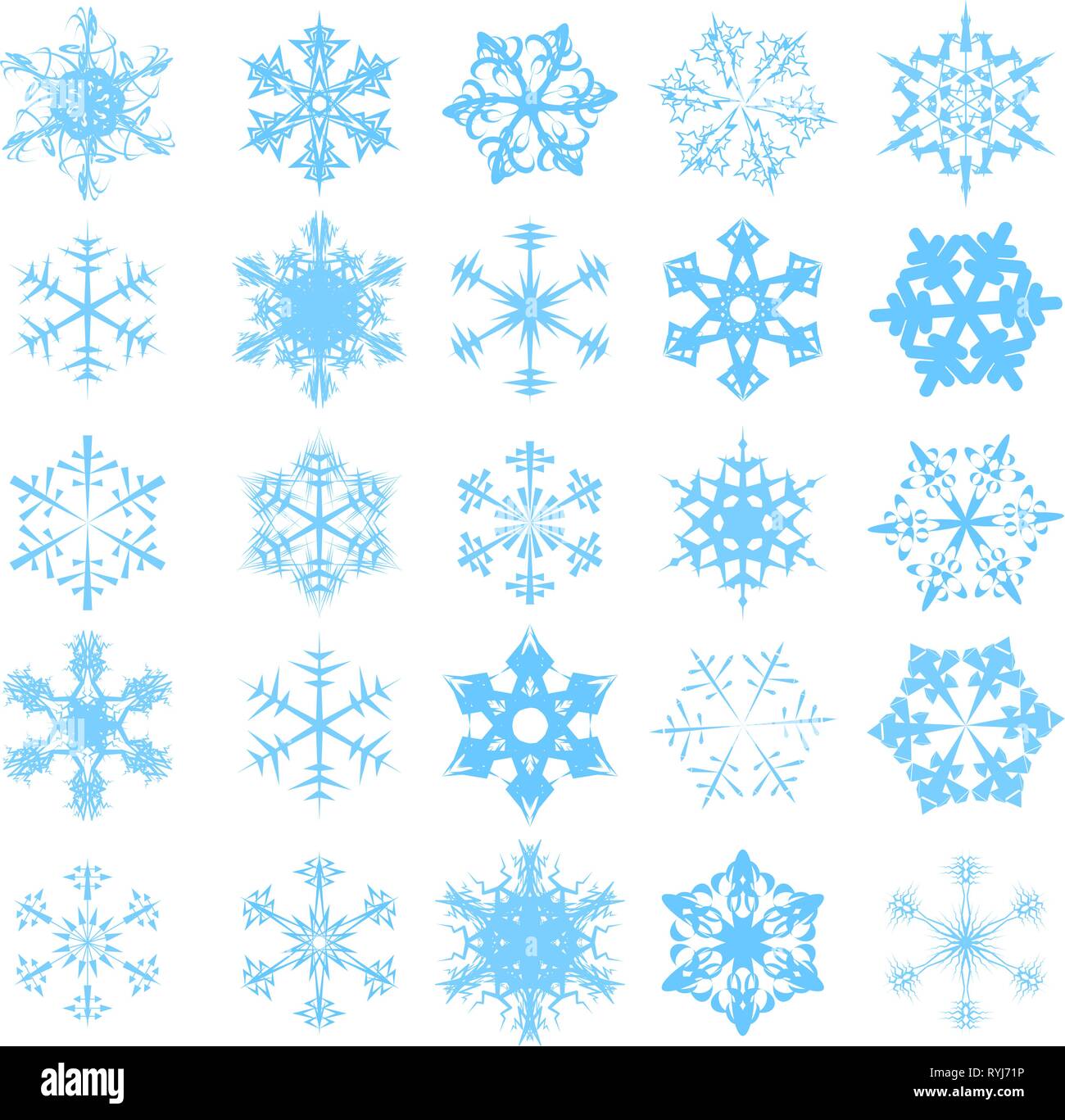 Blue snowflakes on a white background Stock Vector Image & Art - Alamy