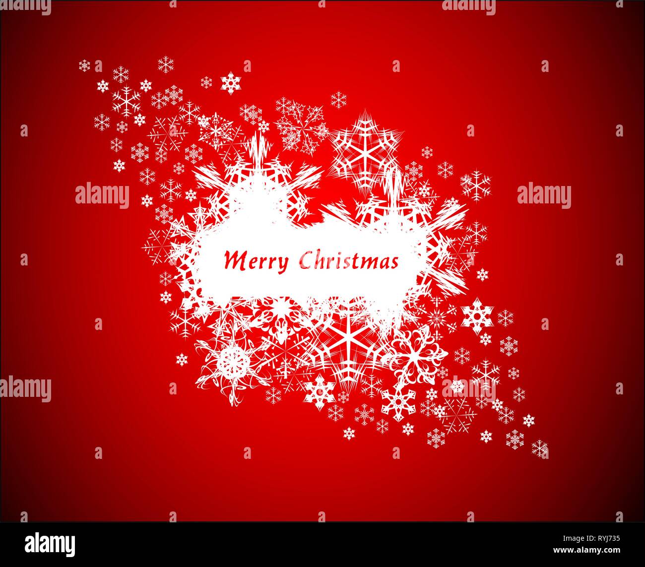 Christmas background with white snowflakes and place for your text ...