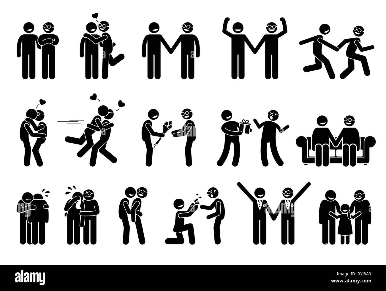 Man Gay Romance Black And White Stock Photos Images Alamy