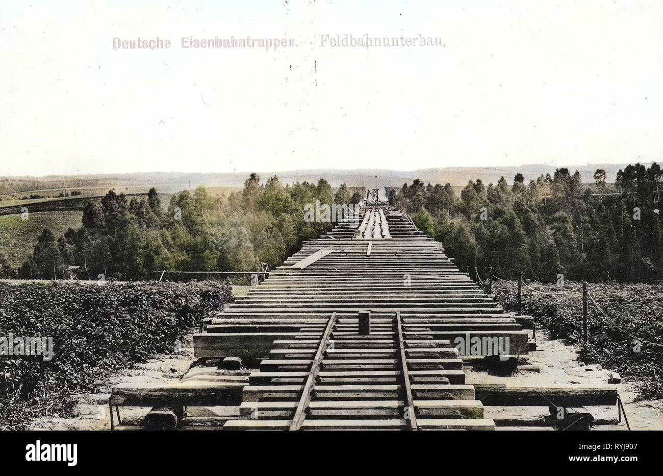 Große Heeresfeldbahnübung 1909, Viadukt bei Luga, 1. Königlich