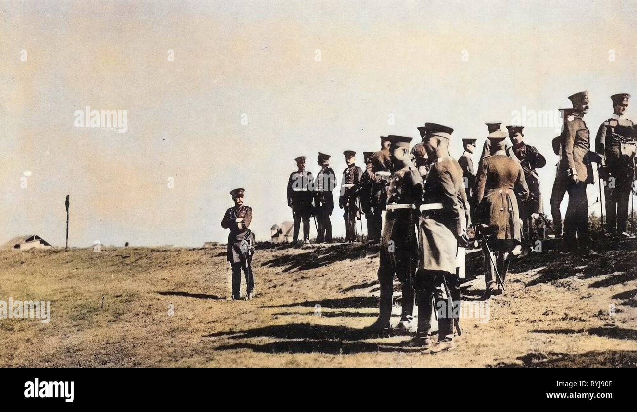 Rail transport in Saxony, Große Heeresfeldbahnübung 1909, Frederick Augustus III of Saxony, 1910, Landkreis Meißen, Nünchritz, Deutsche Eisenbahntruppen, Feldbahn, Übung, Germany Stock Photo