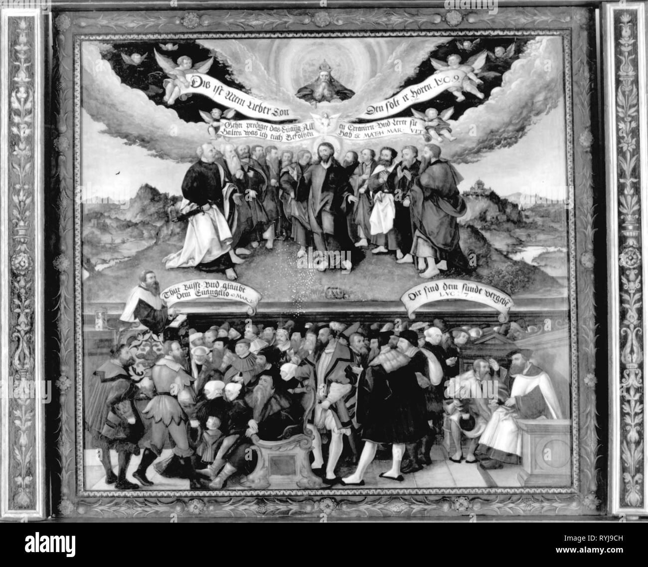 religion, Christianity, altars, reformation altar of the Neupfarrkirche church, painting by Michael Ostendorfer (1490 / 1494 - 1559), 1555, Artist's Copyright has not to be cleared Stock Photo