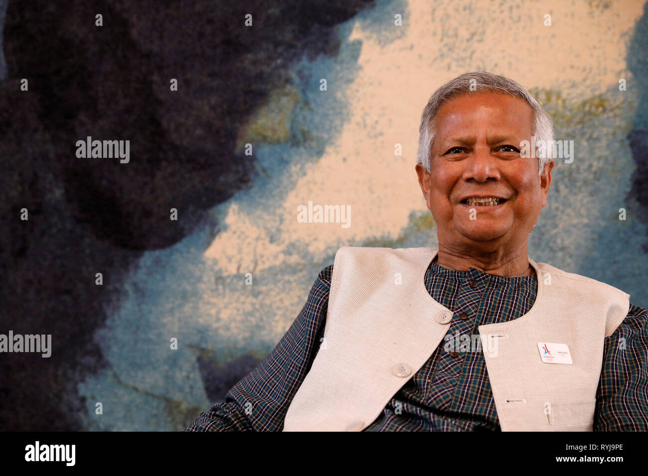 Nobel prize winner Muhammad Yunus, founder of he Grameen Bank. Stock Photo