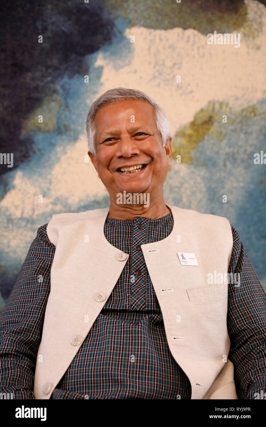 Nobel prize winner Muhammad Yunus, founder of he Grameen Bank. Stock Photo