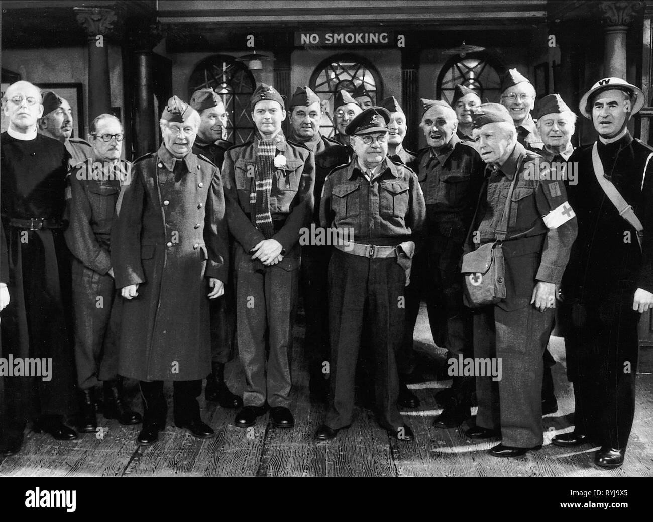 FRANK WILLIAMS, CLIVE DUNN, COLIN BEAN, IAN LAVENDER, ARTHUR LOWE, JOHN LAURIE, ARNOLD RIDLEY, BILL PERTWEE, DAD'S ARMY, 1968 Stock Photo