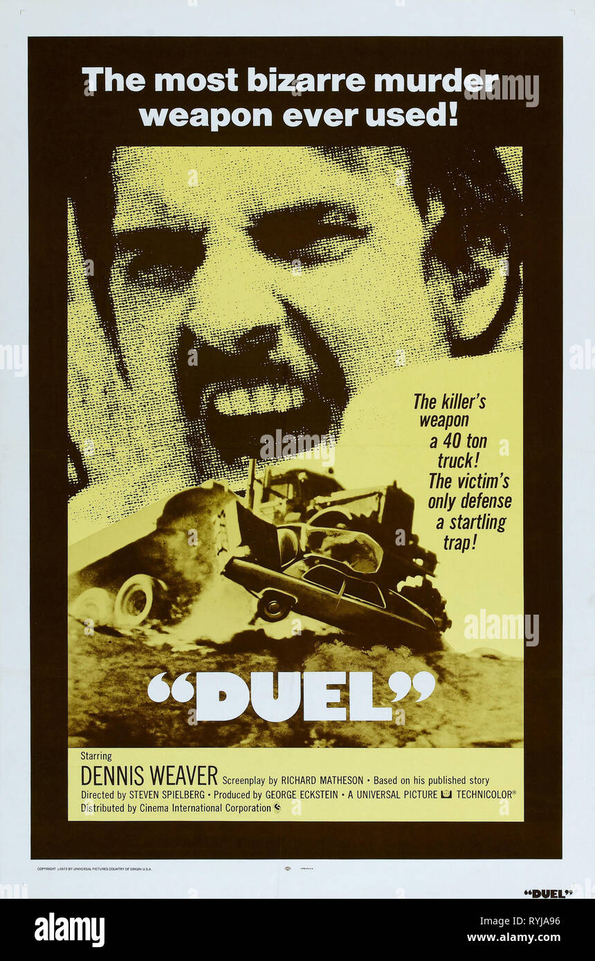 DENNIS WEAVER MOVIE POSTER, DUEL, 1971 Stock Photo