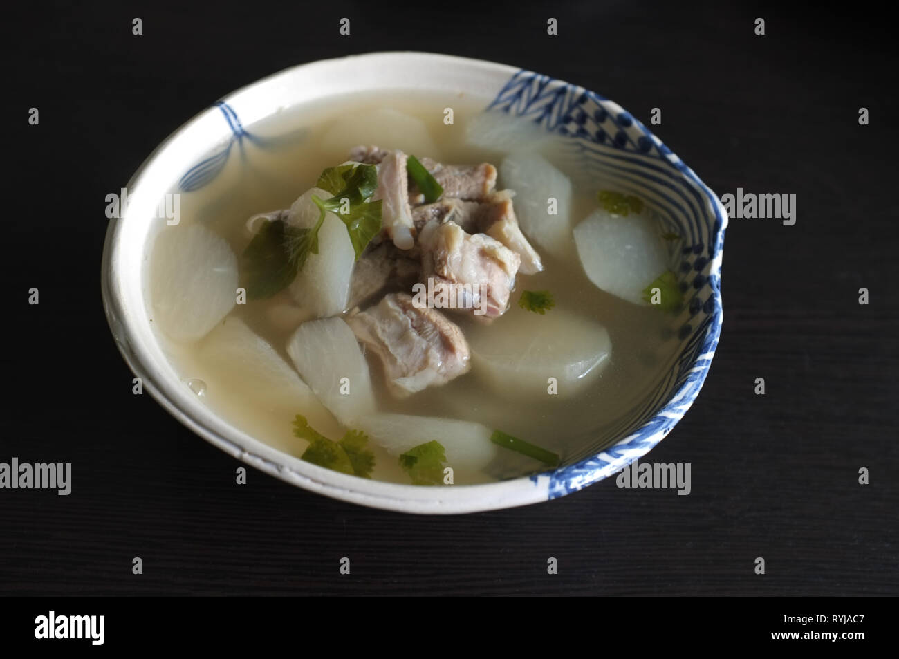 Chinese radish and pork spare ribs soup . thai food Stock Photo Alamy