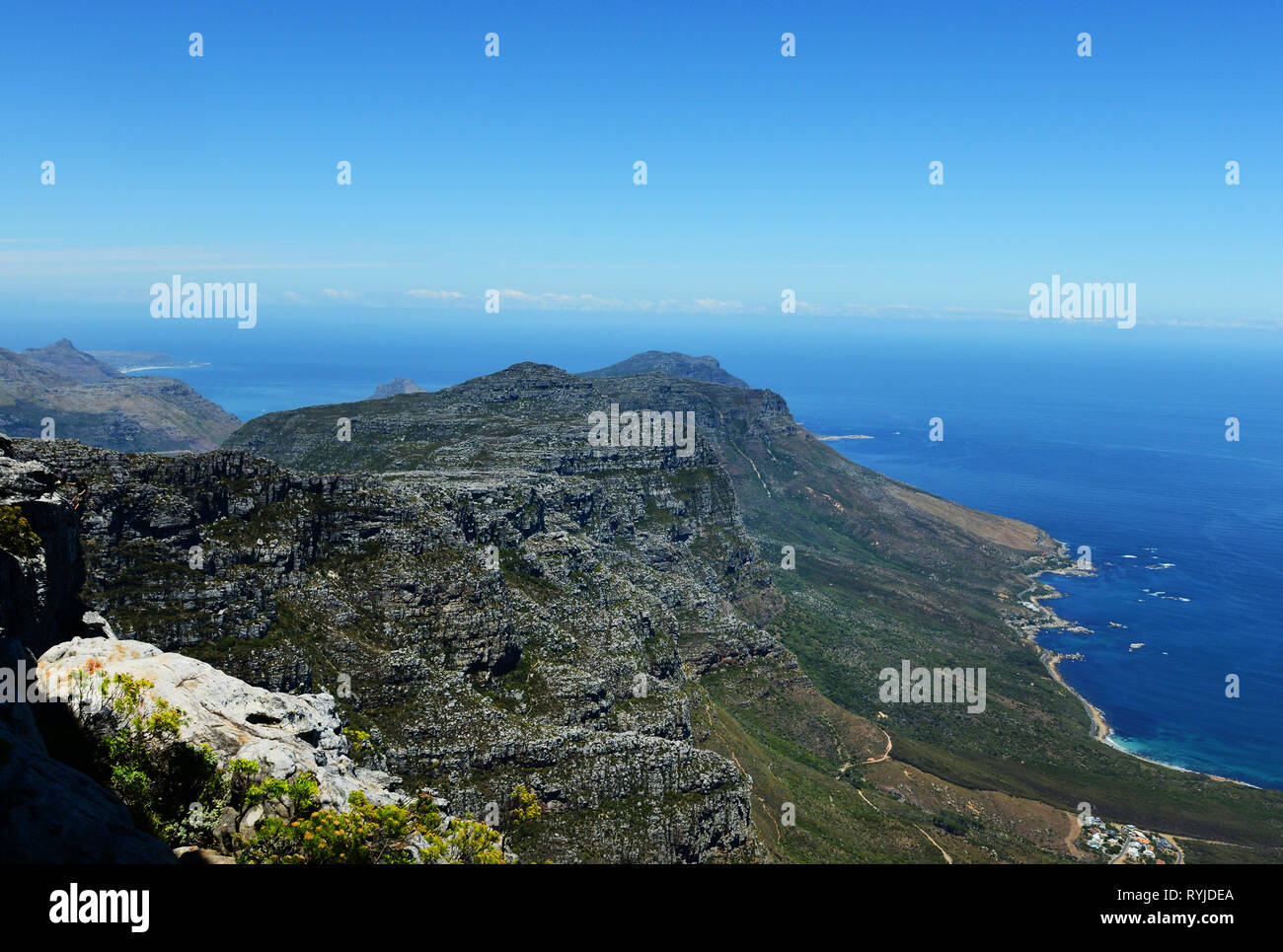 Table Mountain national park in Cape Town. Stock Photo