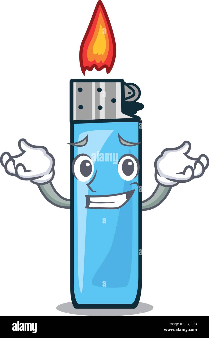 Grinning plastic lighters isolated in the cartoon Stock Vector Image